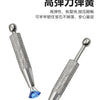 A silver precision diamond gripper tool with a textured shaft and a blue diamond tip.