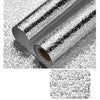 A close-up view of rolled waterproof aluminum foil contact stickers with a textured surface.