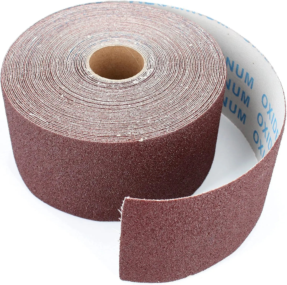 Roll of brown aluminum oxide sandpaper for wood and metal