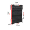 Black foam insert with red trim for custom tool box padding