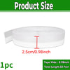 Roll of white silicone weather stripping seal tape measuring 2.5cm or 0.98 inch with a total length of 33 feet