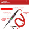 Stylo de test électrique numérique avec aiguille et fils rouges pour mesure électrique.