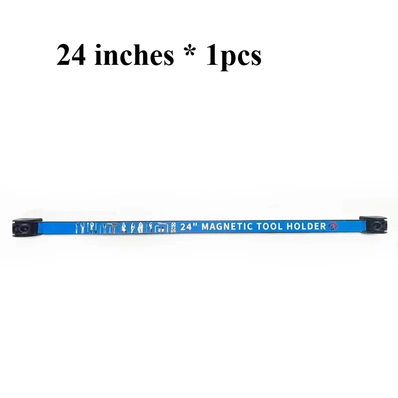 Sujetador magnético azul con un largo de 24 pulgadas.