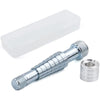 A silver professional ring stretcher and expander tool with a clear plastic container.
