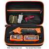 Orange storage case containing an ST310 receiver and other electrical testing tools.
