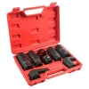Kit d'outils pour retirer un capteur d'oxygène de précision rouge avec une boîte en plastique ouverte et divers outils à l'in