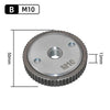 M10 grinding press plate with a serrated edge and mounting holes