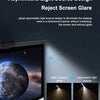 An asymmetric light source design illuminates a desktop area to reject screen glare.