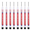 A set of long nib marker pens used for precision perforating and deep hole marking.