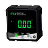 Black digital inclinometer with IP54 rating and hold function for measuring angles.