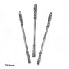 A set of four silver-toned alloy charms or findings for DIY jewelry making, measuring 70x4mm.