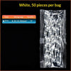 White electric copper solder connectors packaged in a plastic bag, showing 50 pieces per bag.