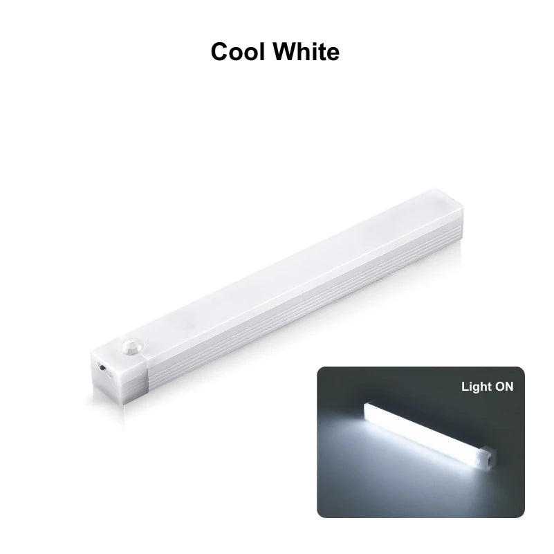 Weißes, tragbares USB-Licht mit LED, dargestellt im EIN-Modus.
