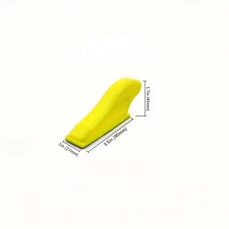 Yellow multi-grain precision grinder kit with dimensions marked.