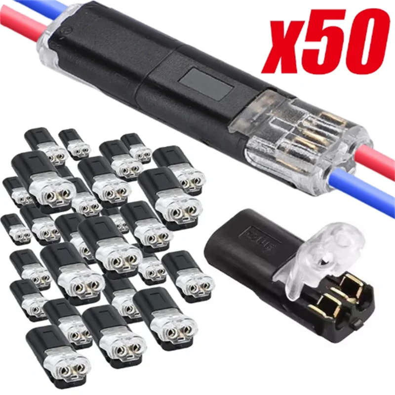 Connecteur électrique noir avec fils rouges et bleus, ainsi que plusieurs connecteurs à deux broches pour câblage automobile.