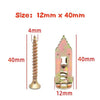 A set of heavy duty self-tapping drywall anchors measuring 12mm by 40mm shown with dimension lines.