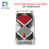 DC 5V LED Elektronisches Sanduhr-DIY-Lötset mit zwei karierten Glasstrukturen auf einer Platine