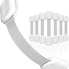 A white adjustable child safety lock featuring multiple sized latches for cabinets and drawers.