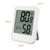 A white portable digital thermometer and hygrometer displaying a temperature of 80.8 degrees Fahrenheit and 58% relative humi