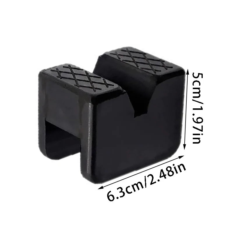 Schwarzer Gummipuffer für eine universelle Kfz-Hebe, Maße 5cm/1.97in x 6,3cm/2.48in.