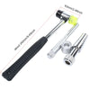 A professional ring stretcher and expander tool with a black handle and silver metal tips.