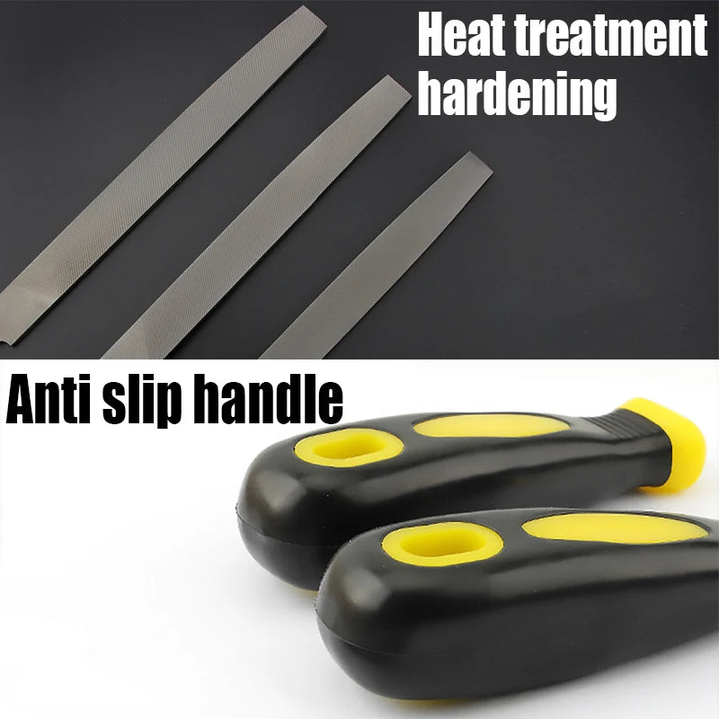 A set of heat treatment hardening bars and an anti-slip handle tool for metal work.