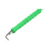 A bright green automatic rebar tie wire twister tool with a metal tip and textured handle.