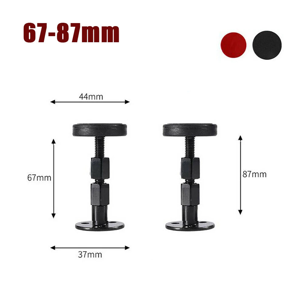 A set of red and black tools used for adjusting a threaded bed frame.