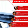 Instructions for installing waterproof window sealing tape on a window frame.