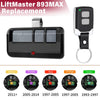 Replacement remote for LiftMaster 893MAX garage door opener in various colors.