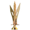 A gold-colored self-tapping expansion anchor kit for drywall and gypsum board.