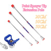 Set of paint sprayer tips and extension poles in various lengths including 20cm, 30cm, and 50cm