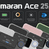A close-up view of the Amaran Ace 25X light kit and its accessories.