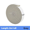Roll of grey self-adhesive foam weather stripping tape for doors and windows
