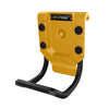 Porta-cinturón de martillo amarillo y duradero con soporte de montaje negro.
