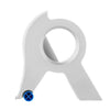 A white professional painter's masking tape applicator tool with a circular opening and a blue grip.