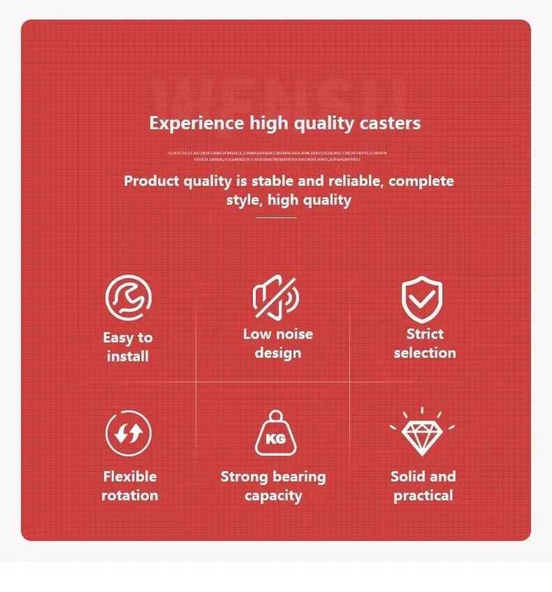 Arrière-plan rouge mettant en évidence des caractéristiques de produit de haute qualité comme une installation facile, une co