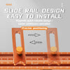 Two magnetic slide rail design tools used for precise positioning on a ruler.