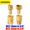 Set Messing-Schnellverschlüssel-Adapter für Hochdruckreiniger, verschiedene Größen und Gewindeverbindungen.