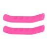 Two pink silicone brake lever protector covers for bicycles