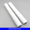 Dos cabezales de brocha blancos con cerdas de 9 mm para un set de rodillo de pintura de uso pesado