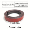 A roll of dark red magnetic tape with dimensions 2cm wide, 1m long, and 0.15cm thick.