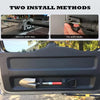 Two methods shown for mounting a product: securing with ties and fixing with bolts.