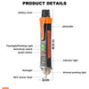 Tester no conductor naranja y negro con linterna, luz indicadora e infrarrojo