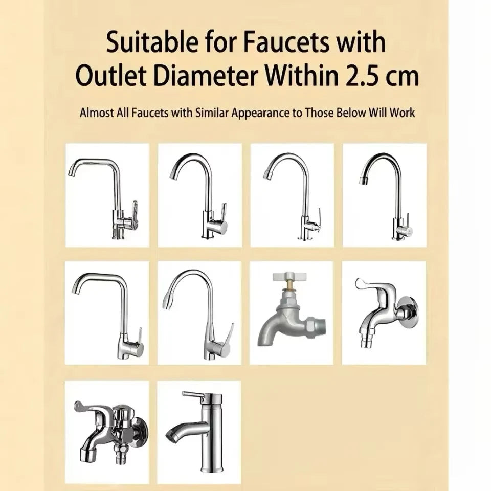 A collection of various faucet filters and sleeves with outlet diameters within 2.5 cm.