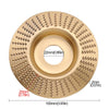 A circular sanding disc with a central hole and textured outer edge, measuring 100mm in diameter.