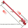 A red adjustable drawing circle ruler measuring from 36.5mm to 300mm.