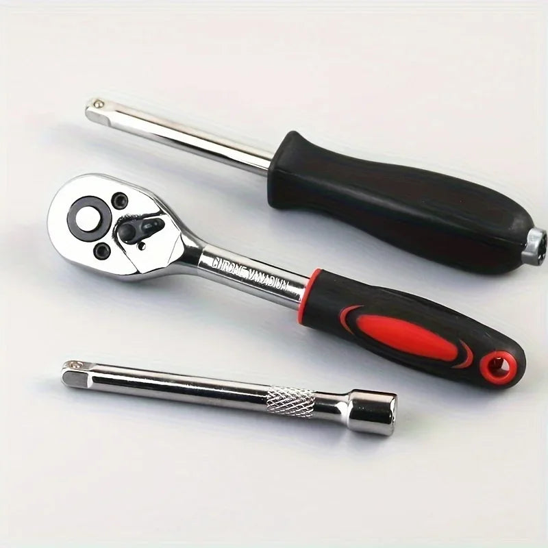 A set of professional repair tools including pliers, wrenches, and other implements for auto and bicycle mechanics.