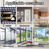 Various applications of adhesive weather stripping seal tape for doors and windows including skylights, wooden doors, office 