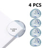Four transparent PVC baby safety edge guards showing a 2mm thickness.